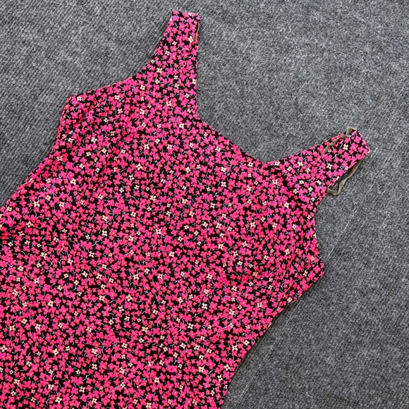 La Belle Fashions Inc. Dresses & Skirts - La Belle Vintage 90s Pink Floral Mini Dress Size 7 Cotton Boho Cottagecore USA
